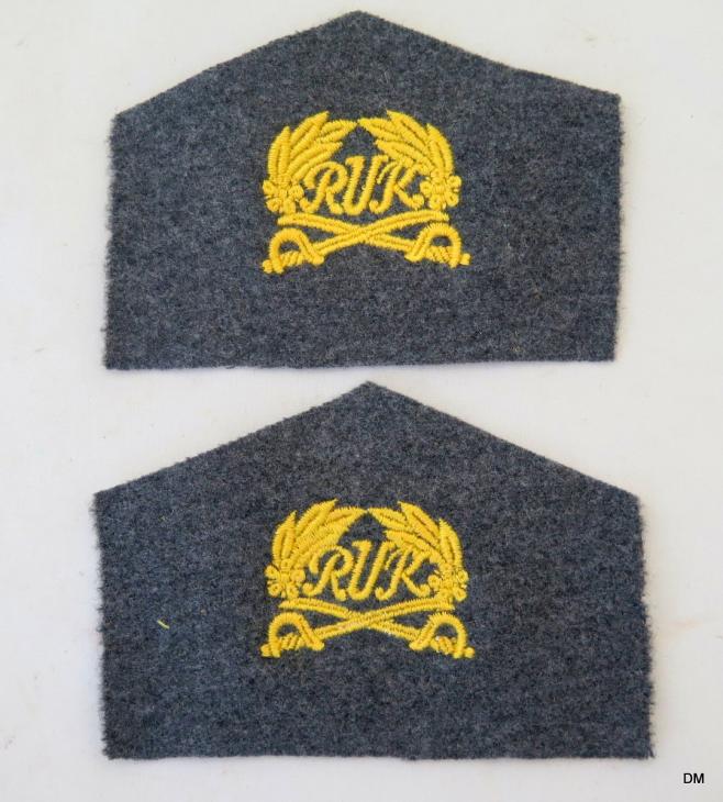 WW2 Finnish army embroidered unit insignia -  Reserve officer school 