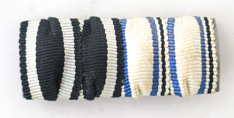 WW1 German award ribbon bar - 2 awards