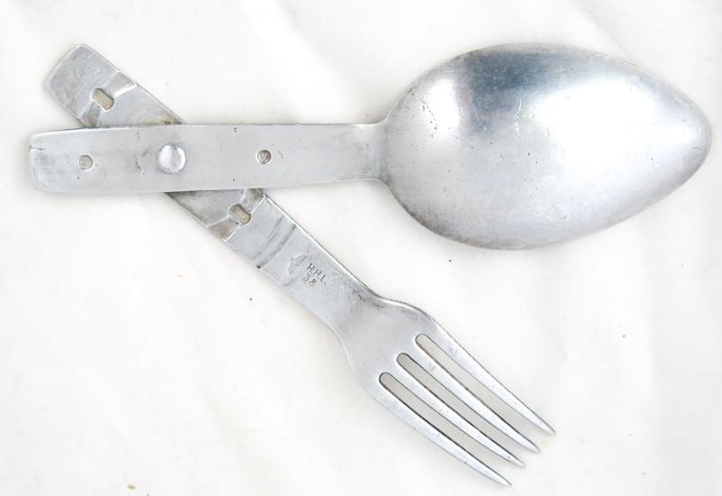 Dragoon Militaria WW2 German eating utensil forkspoon H.H.L 38