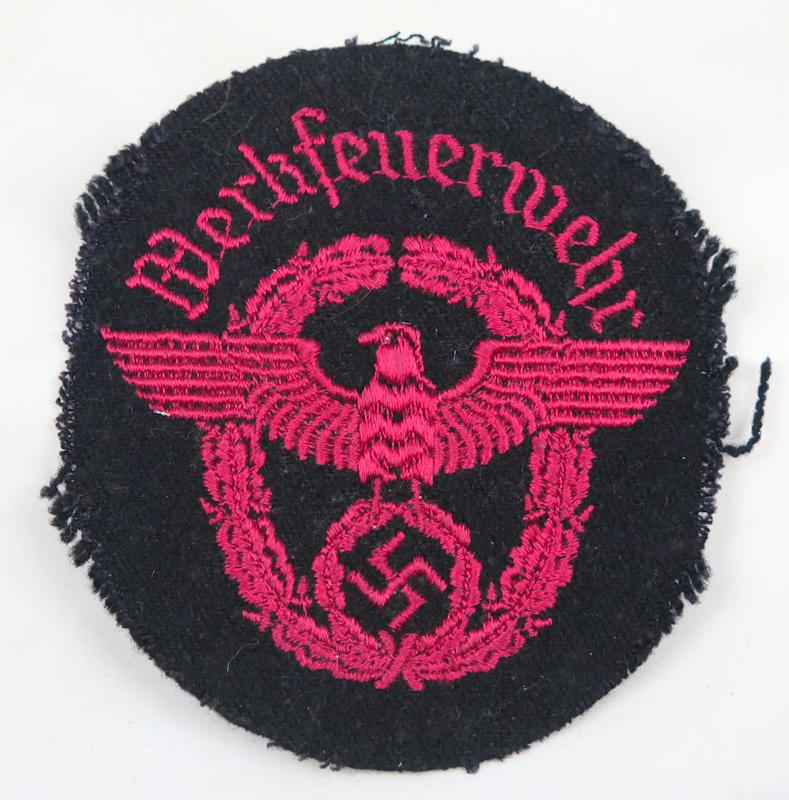WW2 German Fire police arm patch - Werkfeuerwehr