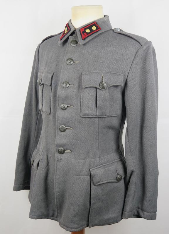WW2 Finnish field jacket M/36 - coastal artillery lieutenant