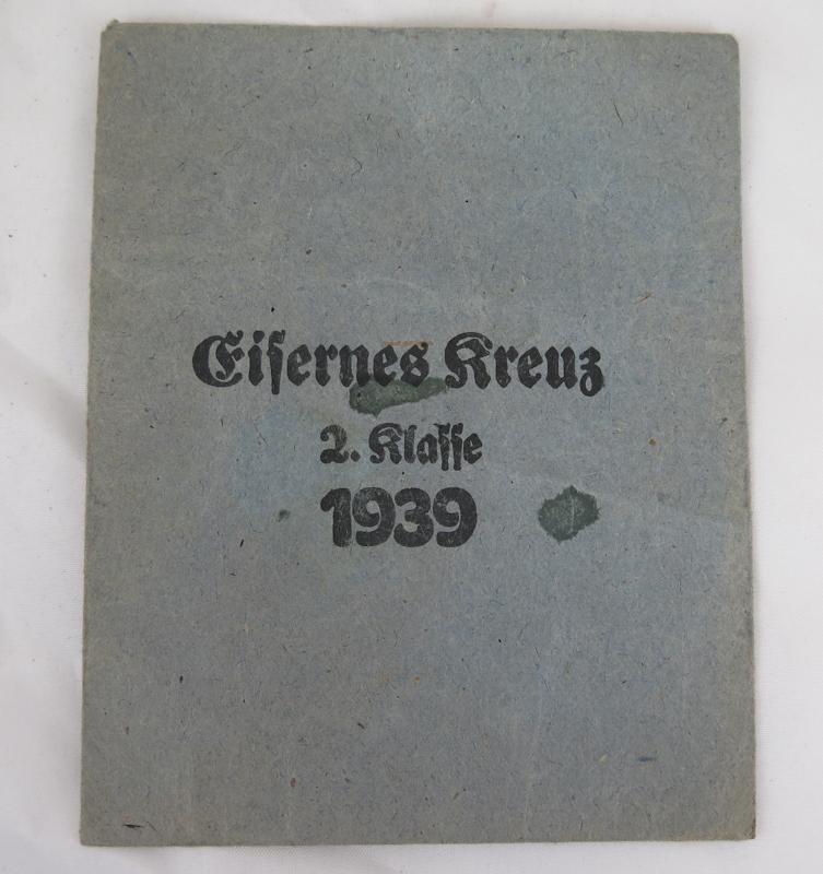 WW2 German iron cross 2nd class paper packet