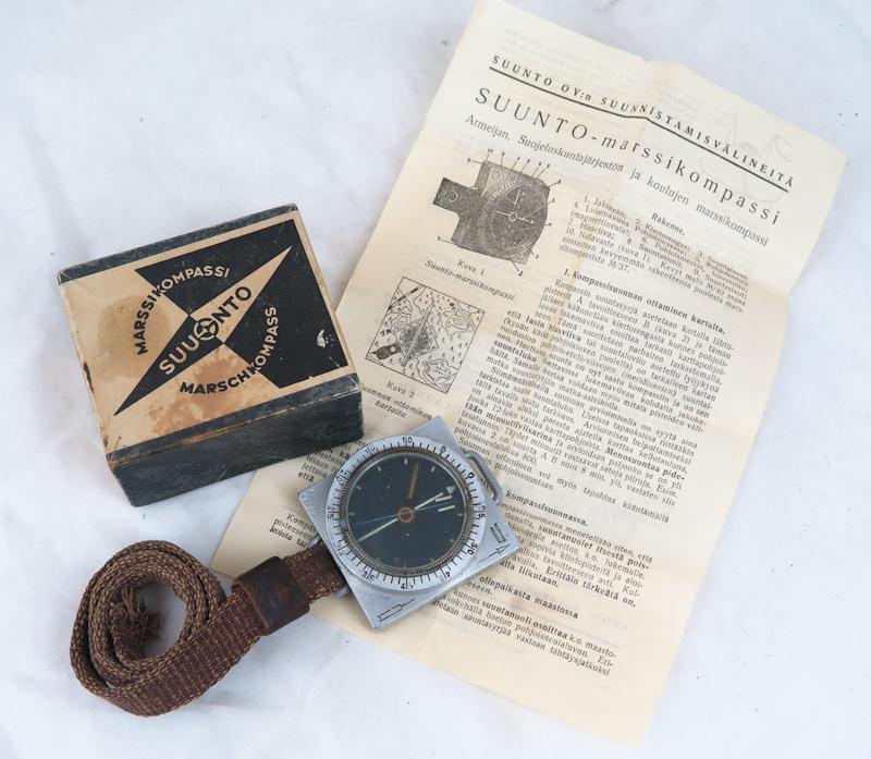 WW2 Finnish army Suunto M/34 compass - Civil guards Skoha
