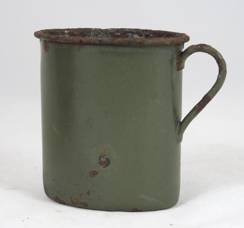 WW1 German enamel field cup - 1918
