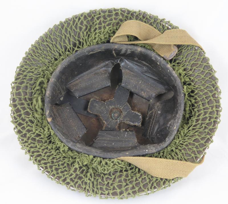 WW2 British army MK II steel helmet with net