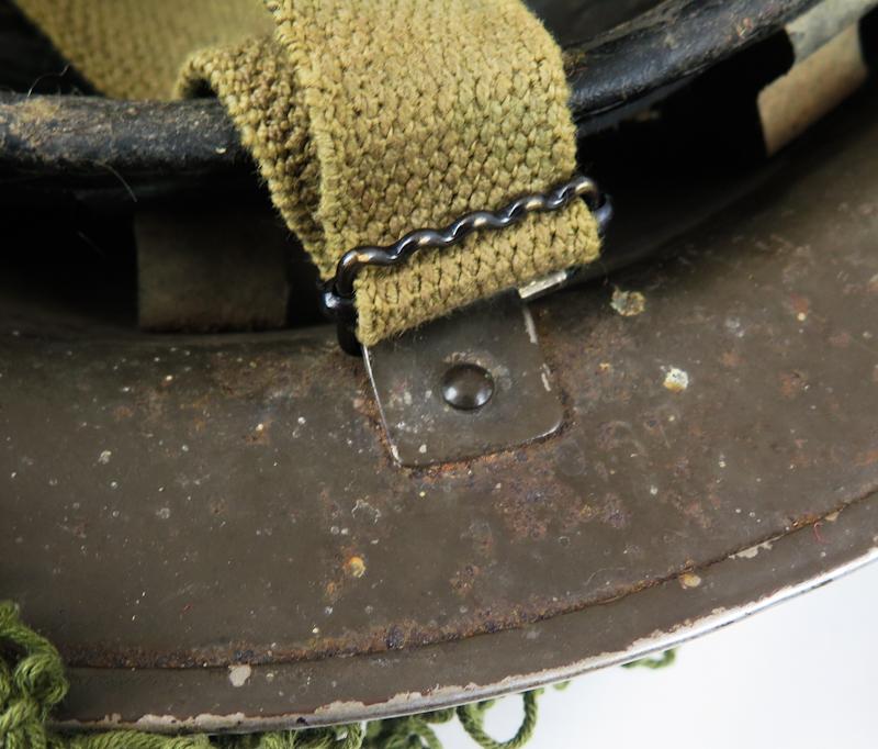 WW2 British army MK II steel helmet with net