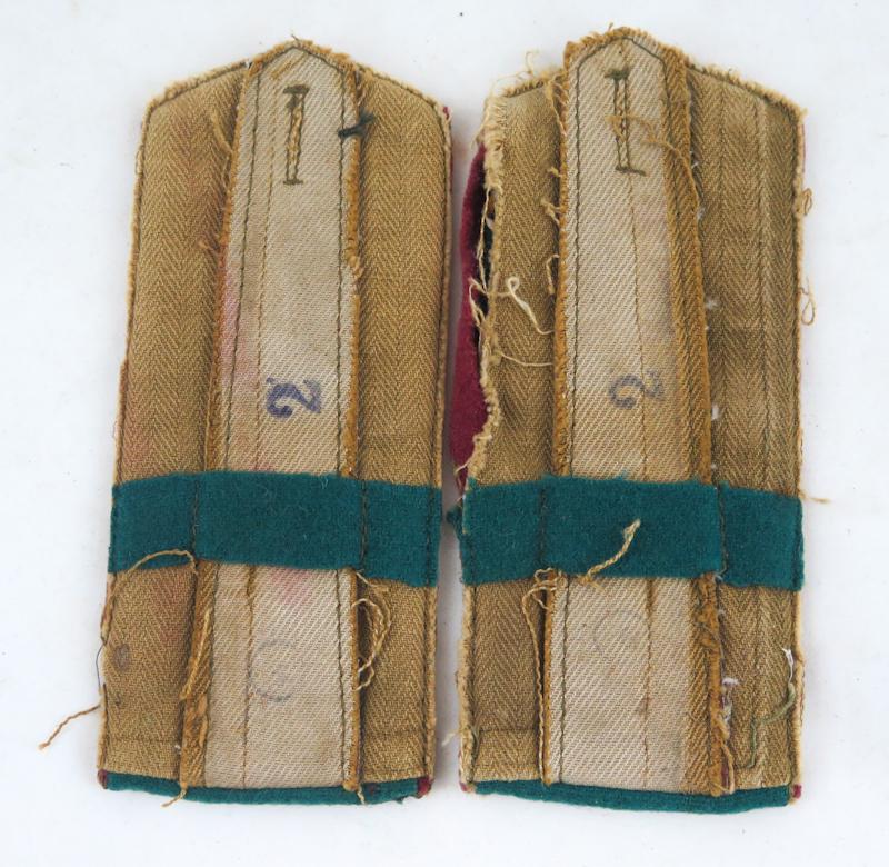 WW2 Soviet M43 shoulder straps - Border guards