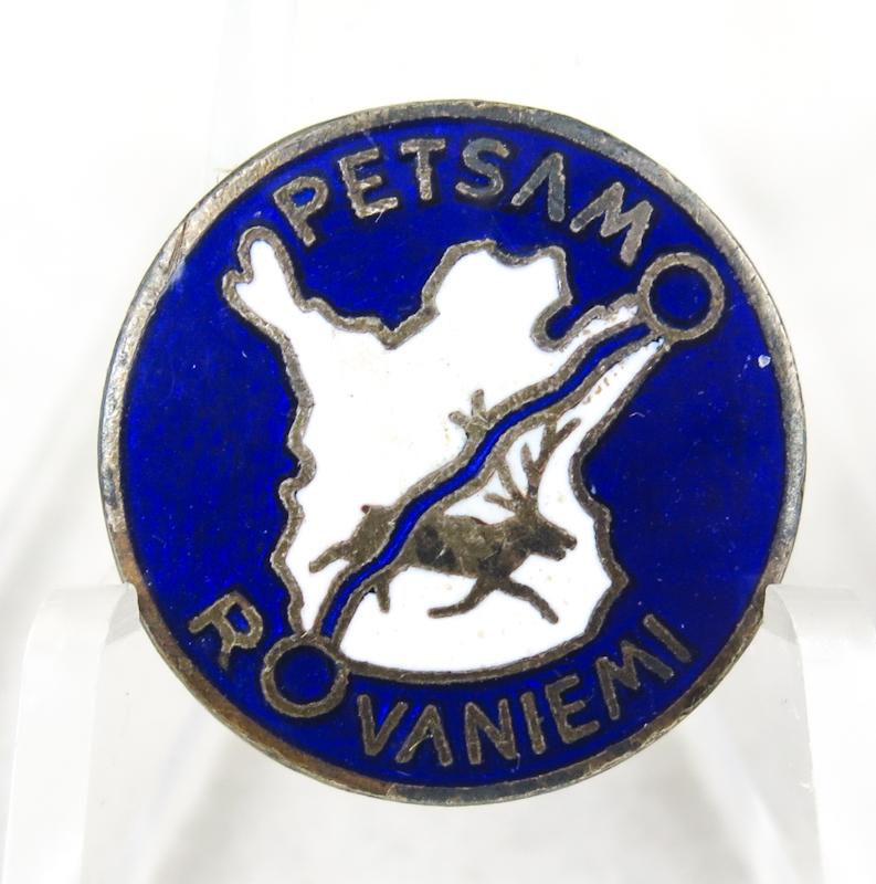 WW2 Finnish traveller badge - Petsamo - Rovaniemi