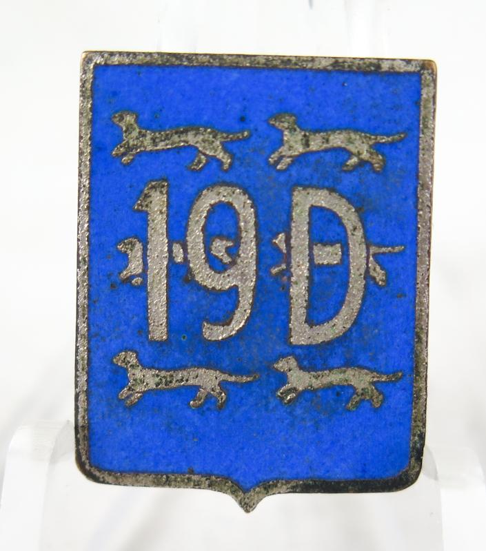 WW2 Finnish army 19th division badge 1941-44