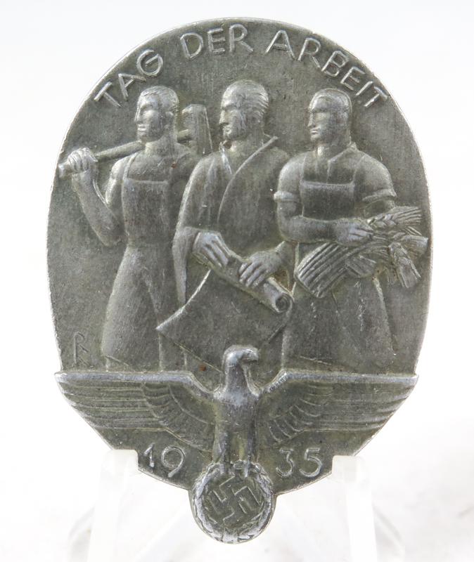 German Third reich period day badge Tag der arbeit - labor day badge 1935