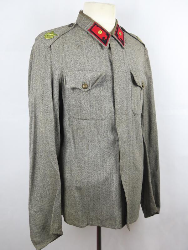 WW2 Finnish army Field artillery 2nd lieutenant M36 summer blouse - 22nd Heavy artillery batallion