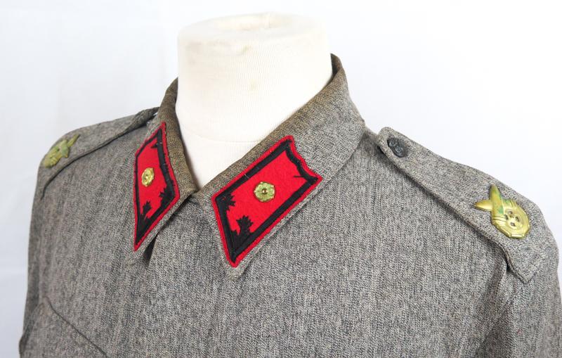 WW2 Finnish army Field artillery 2nd lieutenant M36 summer blouse - 22nd Heavy artillery batallion