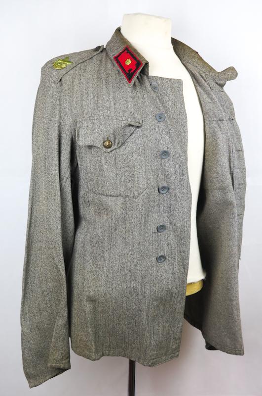 WW2 Finnish army Field artillery 2nd lieutenant M36 summer blouse - 22nd Heavy artillery batallion