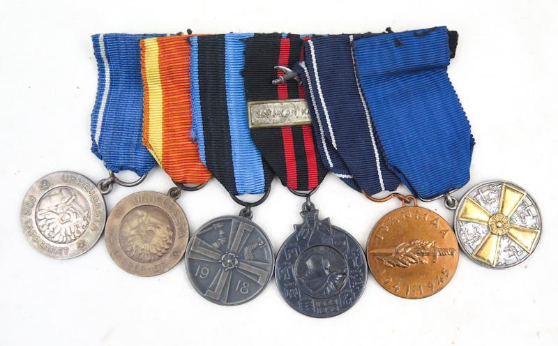 Finnish 6 awards bar - three war veteran