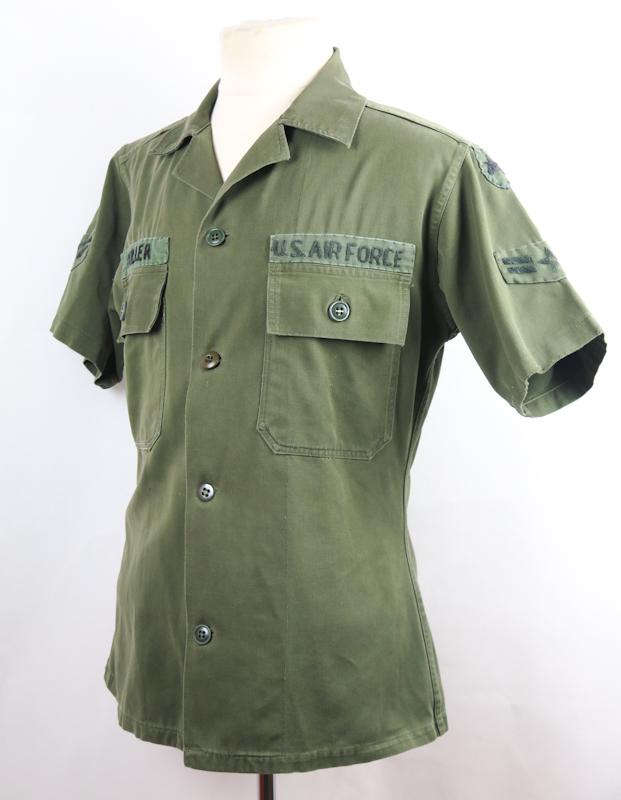 US Air force Vietnam war Security police shirt - incountry made patches