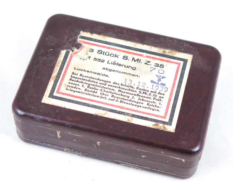 WW2 German S-mine fuze S.Mi. Z. 35  empty box - 1939
