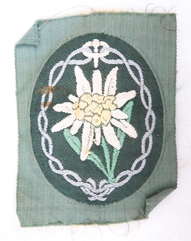 WW2 German Wehrmacht Mountain troops sleeve patch - field grey version