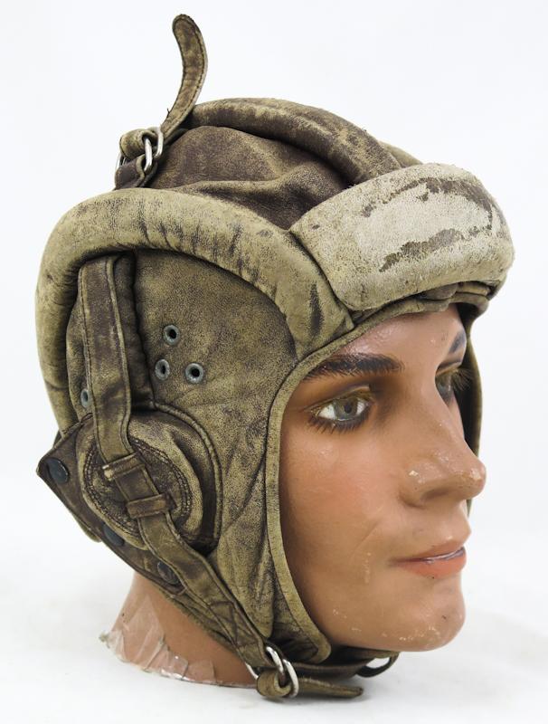 WW2 Finnish Tank grew leather helmet - Friitala