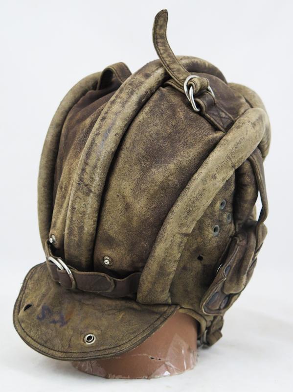 WW2 Finnish Tank grew leather helmet - Friitala