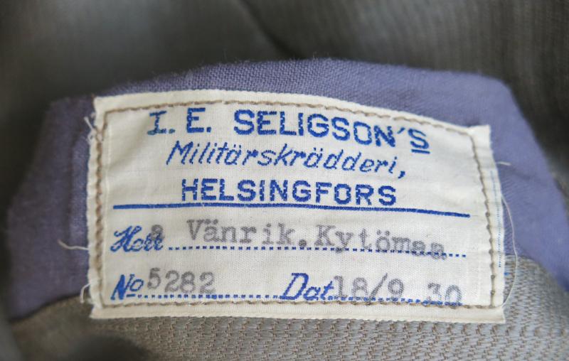 Pre-war Finnish army officers M/1922 tunic - Named Jäger troop officer