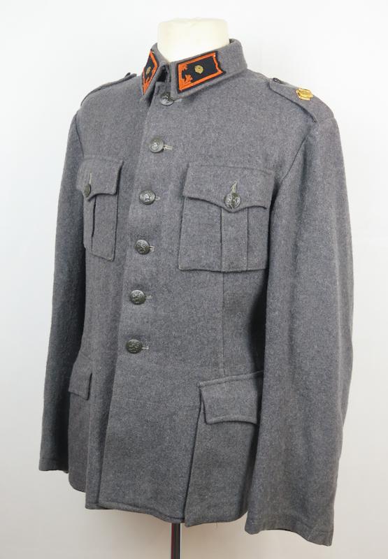 WW2 Finnish army M/36 fieldjacket -  armored/anti-tank troops unit 2nd Lieutenant