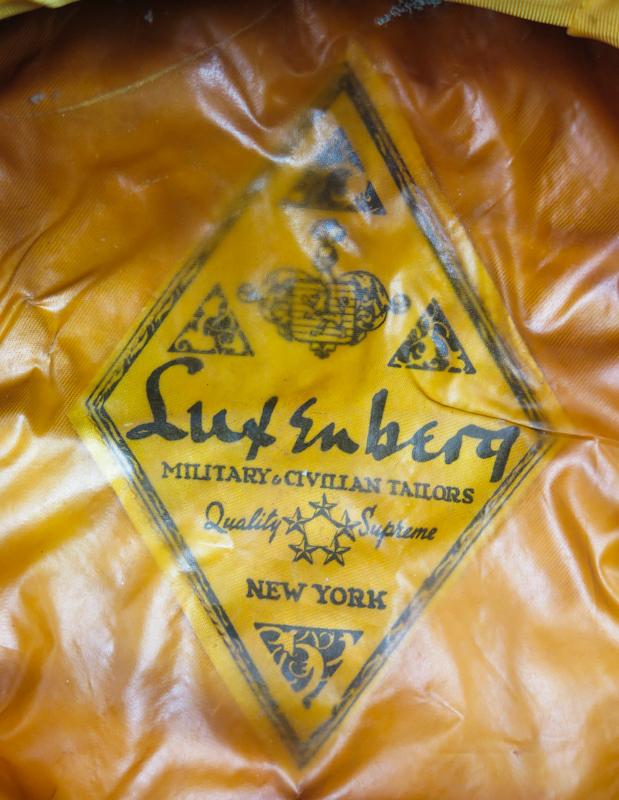WW2 US army air force officers brown service cap - Luxenberg, New York