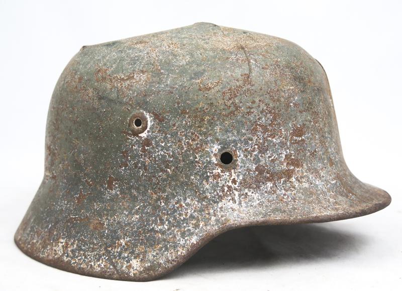 WW2 Battlefield relic - German Wehrmacht army M40 steel helmet shell