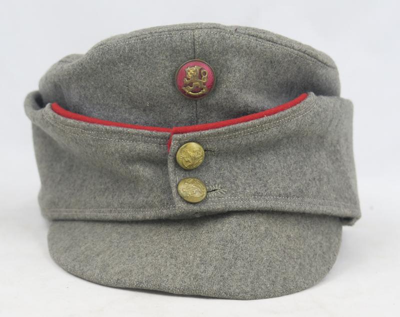 WW2 Finnish army artillery officers M36 field cap - winter version