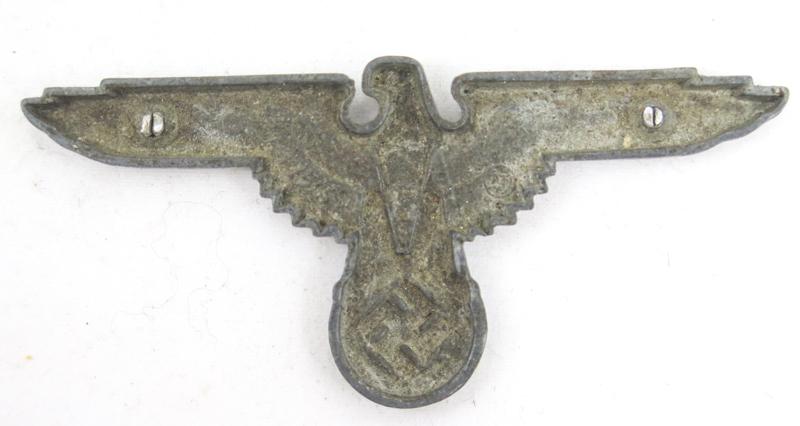 WW2 German Waffen-SS cap eagle - Zinc RZM SS 475/39