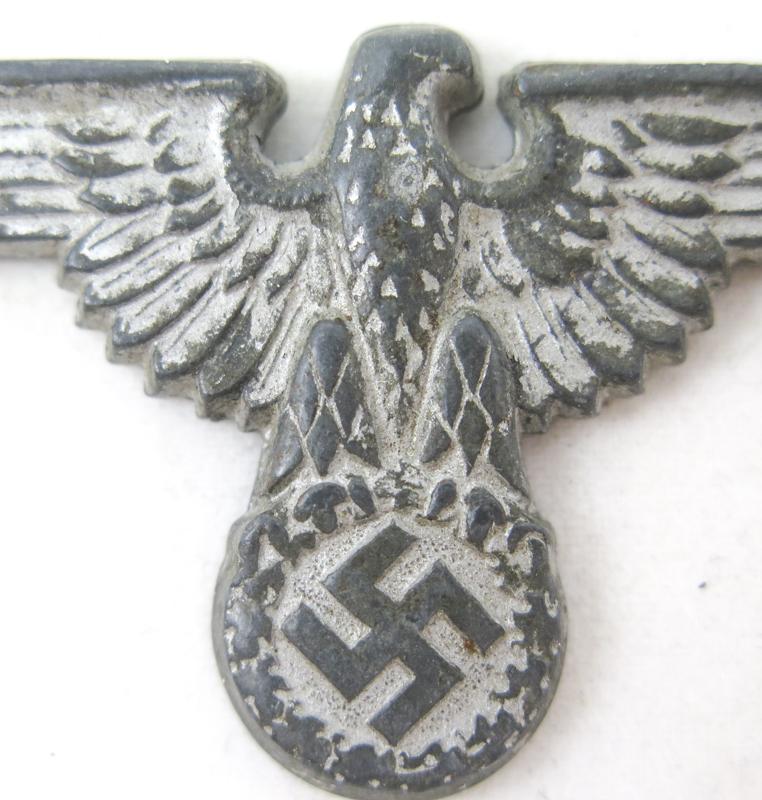 WW2 German Waffen-SS cap eagle - Zinc RZM SS 475/39