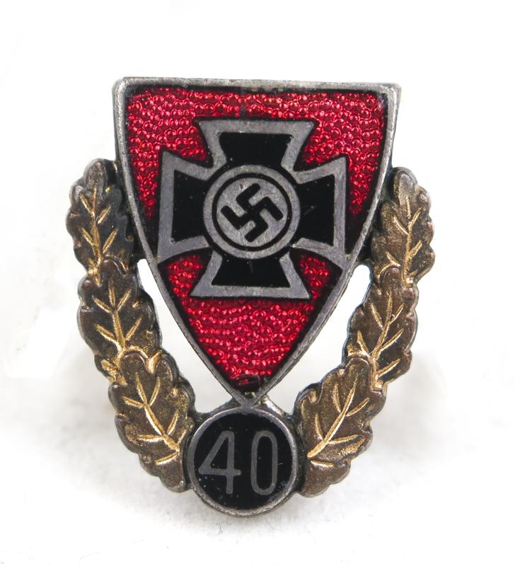 WW2 German NSRKB 40 years membership badge