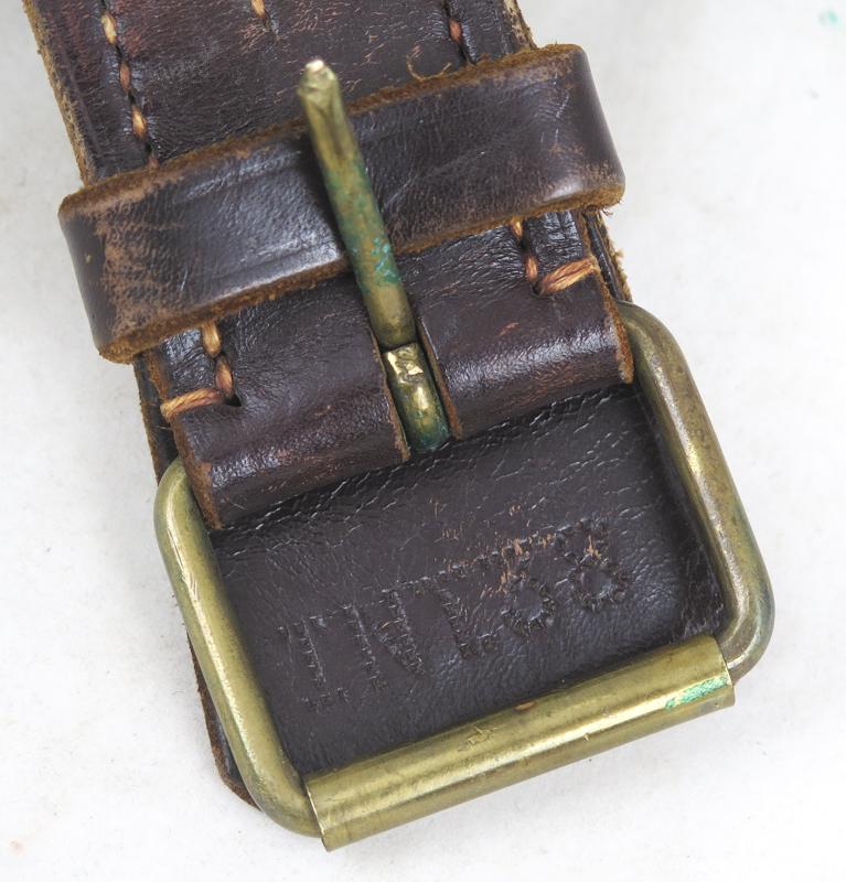 WW2 Finnish army M/30 leatherbelt - Sky/Int38