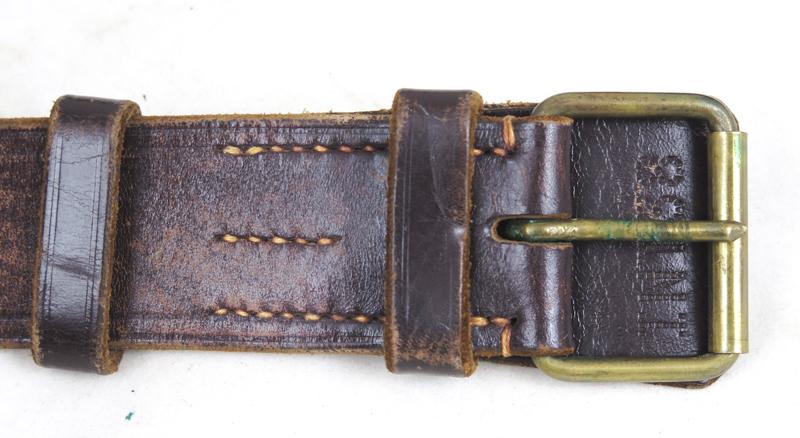 WW2 Finnish army M/30 leatherbelt - Sky/Int38