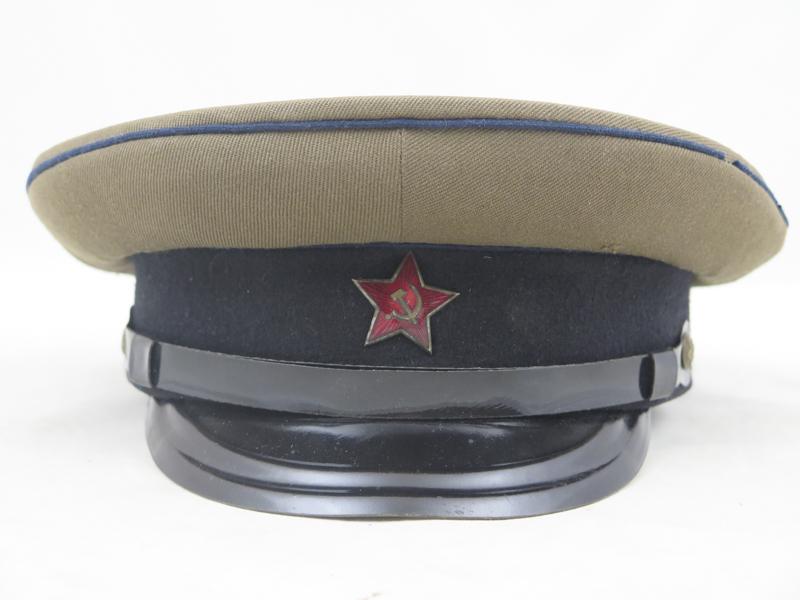 Cold war Soviet army M1955 visor cap technical troops 1969