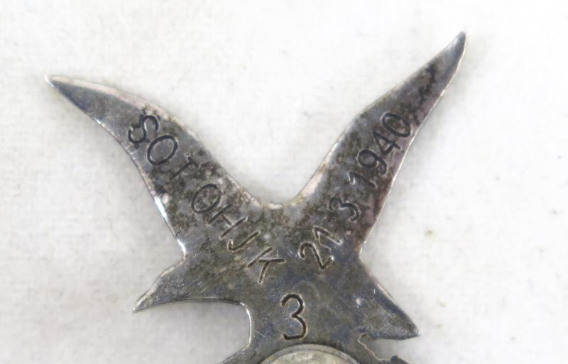 WW2 Finnish air force war aviator course 1939-40 badge - Tillander