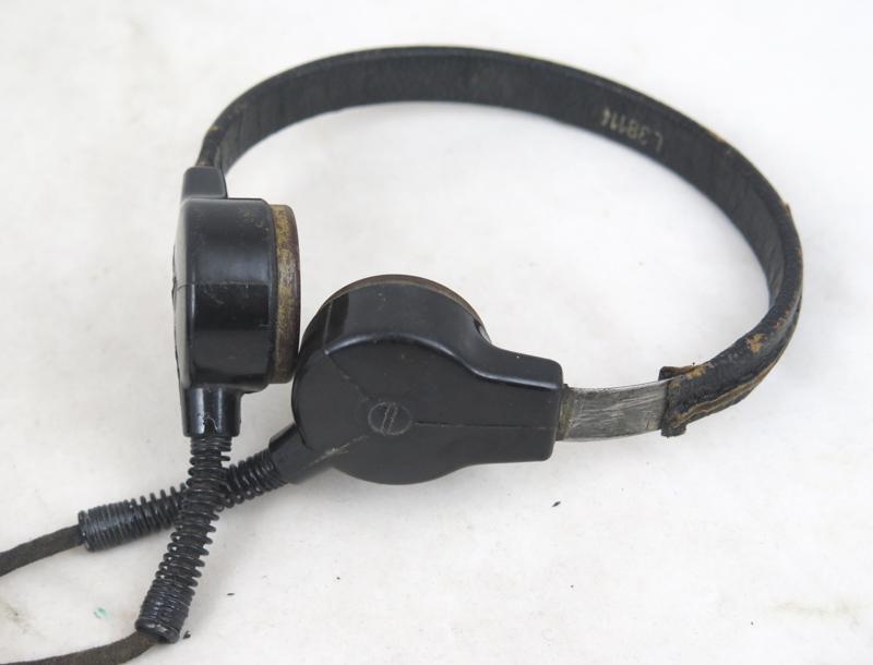 .WW2 German Luftwaffe FLAK artillery head set - 1943