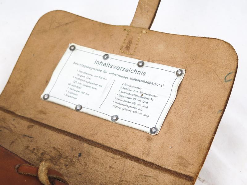 WW2 German Wehrmacht unmounted farrier tool case - Beschlagzeugtasche