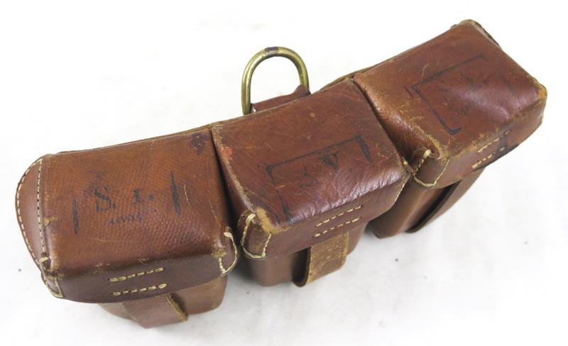 WW1 German M1909 rifle ammo pouch - Finnish Civil guards marked
