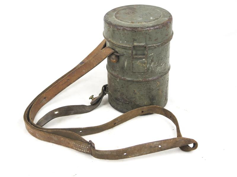 1920s Swedish M1923 gas mask canister