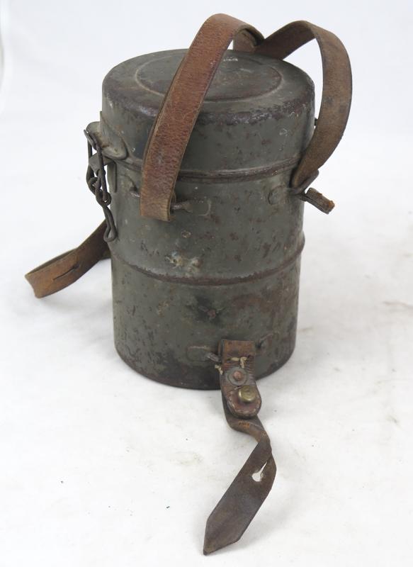 1920s Swedish M1923 gas mask canister