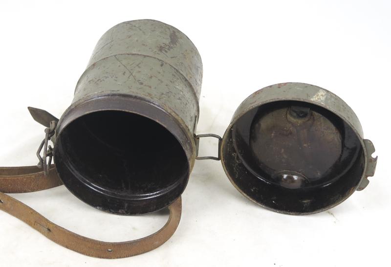 1920s Swedish M1923 gas mask canister