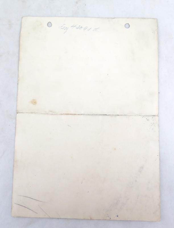 WW2 German Iron cross 2nd class award document - Infantry regiment 44