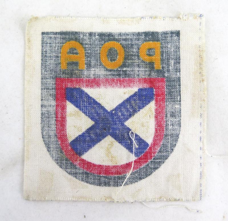 WW2 German Wehrmacht Eastern volunteer arm patch. ROA, Russian volunteer patch