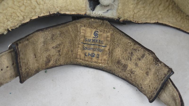 WW2 German Luftwaffe/Finnish Air force LKH W flight helmet