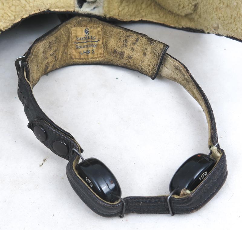 WW2 German Luftwaffe/Finnish Air force LKH W flight helmet