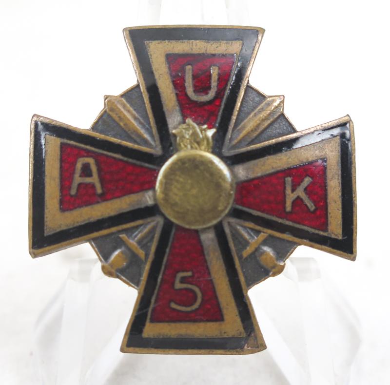 WW2 Finnish NCO course badge - Artillery AUK 5