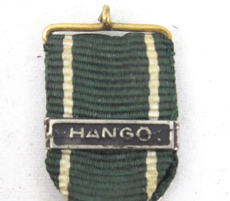 Finnish 1941-44 Campaign cross miniature - 17.division with Hangö clasp